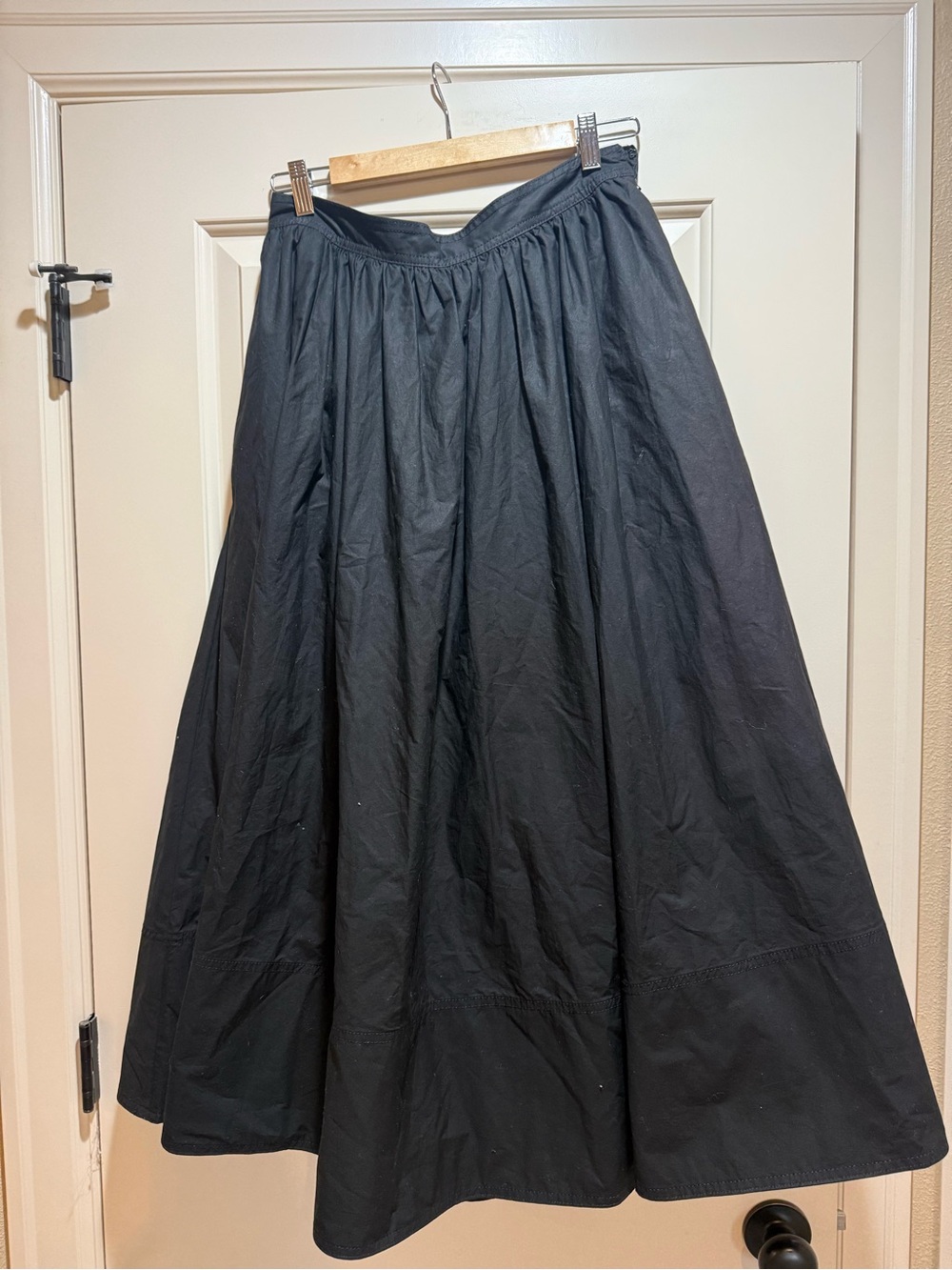 Banana Republic Black Maxi Skirt with Gathered Waist